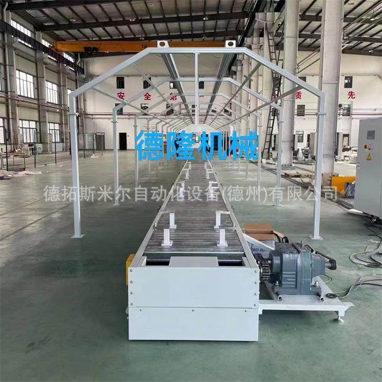 德拓冰箱组装流水线金属链板输送机不锈钢板链传动带自动输送设备