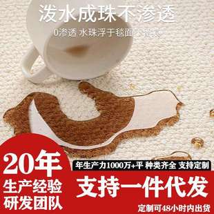 丙纶硅藻丝地毯客厅卧室可擦免洗纯色沙发茶几毯家用地垫防滑