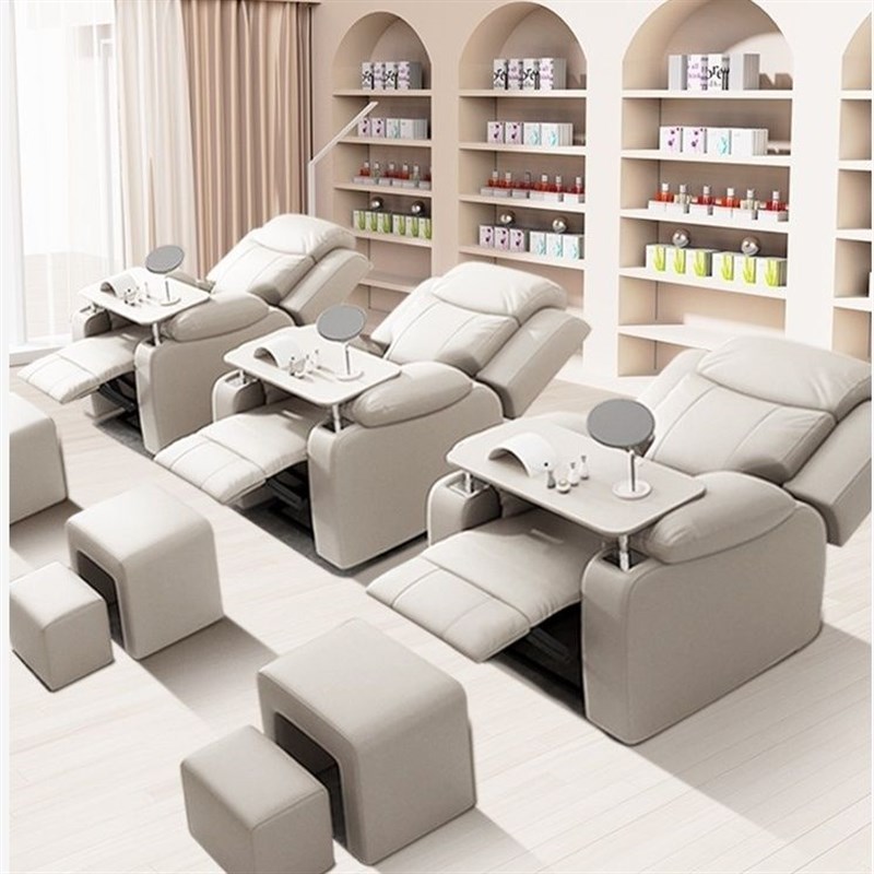 美甲沙发美足多功能经济型做脚美C容可平躺椅美脚美睫电动足疗椅