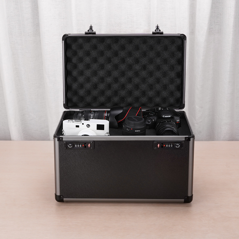 小型保险箱首g饰收纳盒密码锁防盗存钱保管箱手提多层可入衣柜收