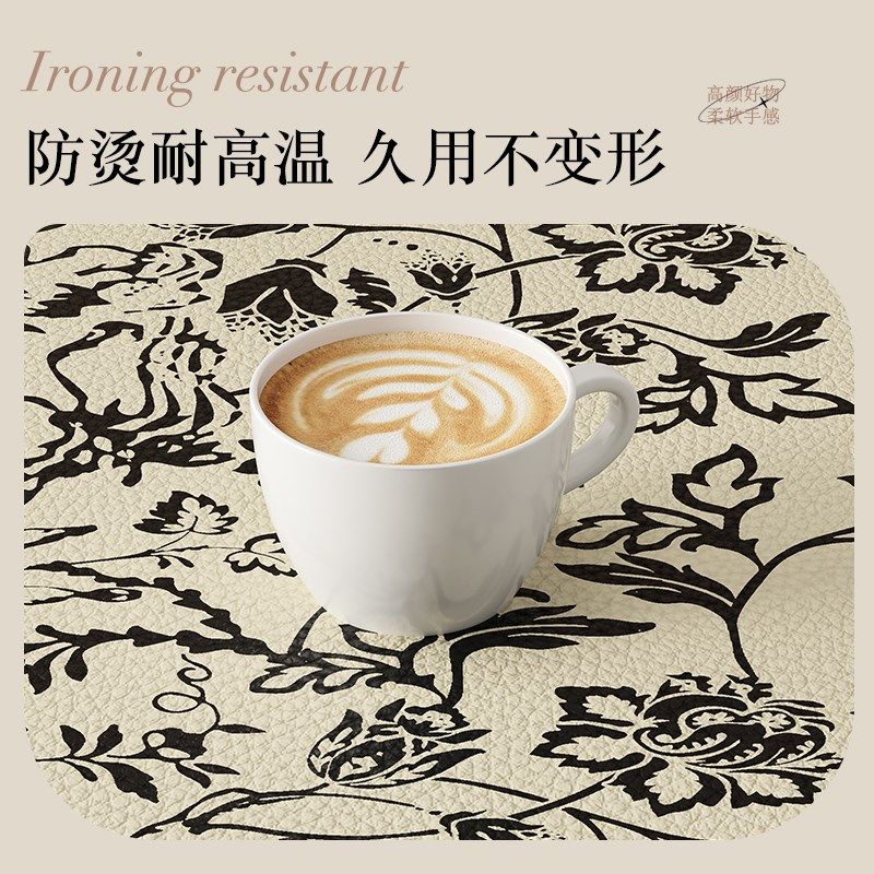 椭圆形餐桌桌垫高级感法式防水防油防烫台布免洗pvc皮革茶几桌布,居家布艺,桌布,淘宝优惠券,粉丝福利购,淘宝优惠卷