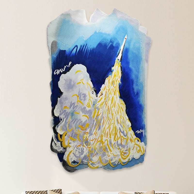 抽象挂画卧室挂布墙布装饰y画玄关走廊墙壁大号手工艺术挂毯
