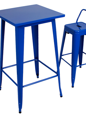 铁艺桔橙色吧台椅高靠背简约现代酒吧椅户外阳台吧椅子金属高脚凳