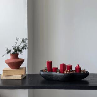 侘寂风木质香薰托盘民宿酒店高级感蜡烛套装设计师软装氛围摆件