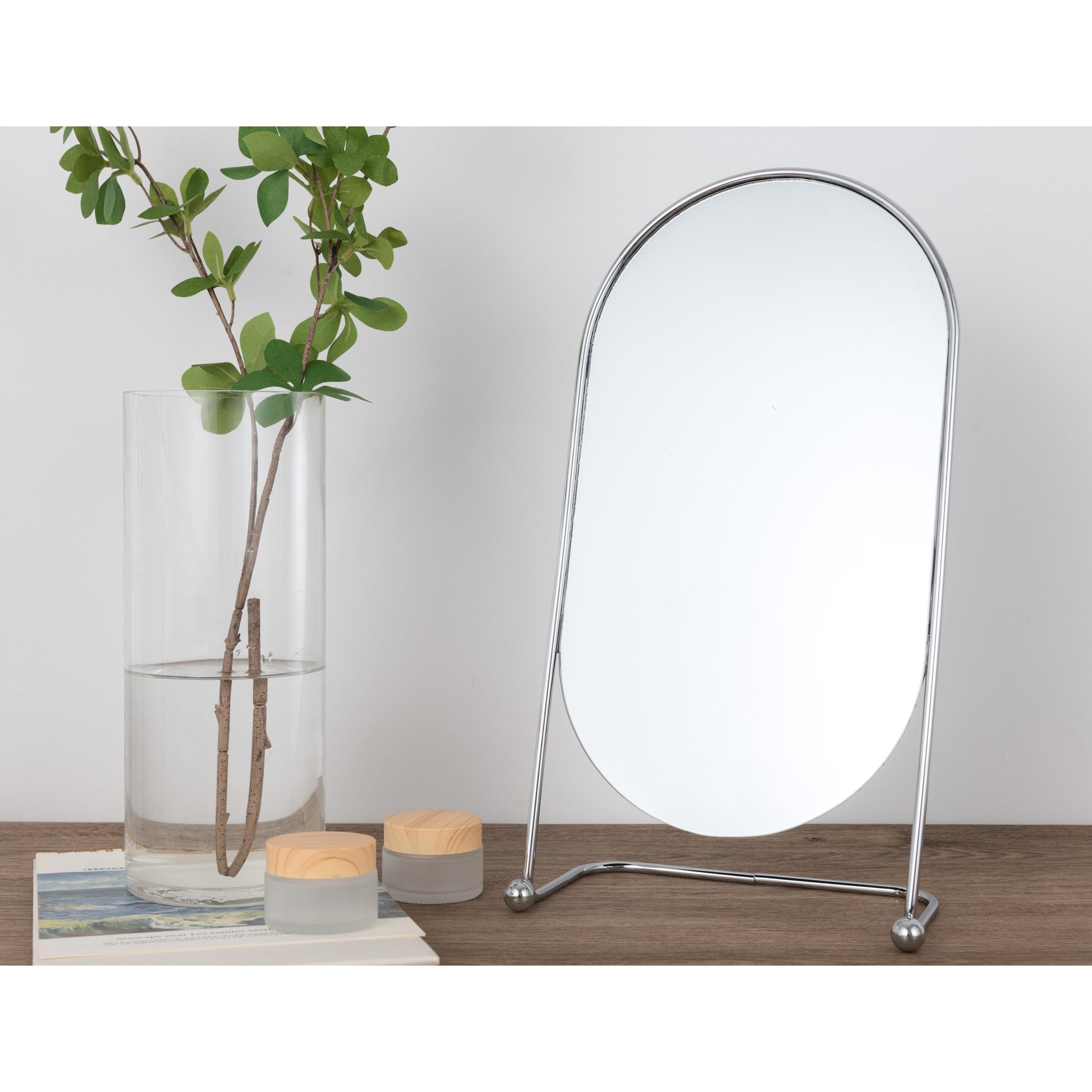 大尺寸化妆镜台式桌面梳妆镜公主镜抖音网红镜半身镜子