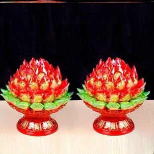 七彩莲花灯糖塔潮汕闽南拜天公供佛手工旺来菠萝旭鑫酥糖送底盘