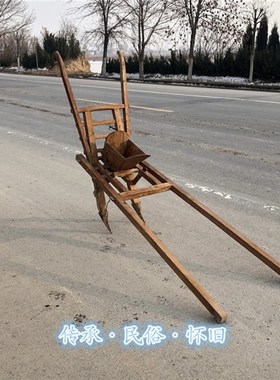 民俗怀旧老物件h古代旧农具农耕文化老风车播种机农耕博物馆展览