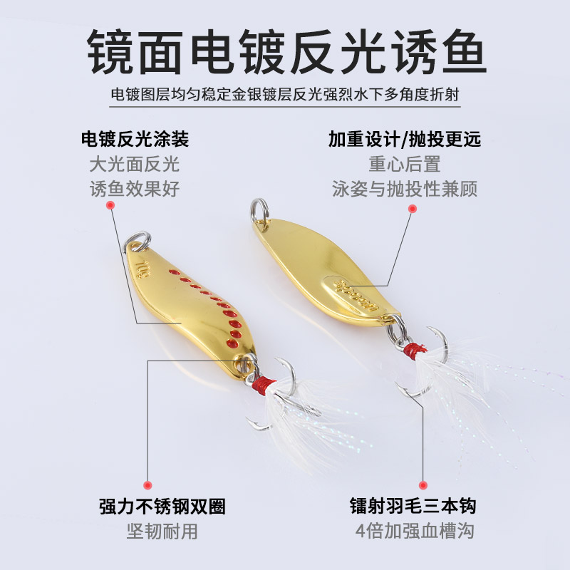 水蛭亮片亮片路亚饵套装远投淡水翘嘴鳜鱼海鲈鱼T铁板仿真拟饵假