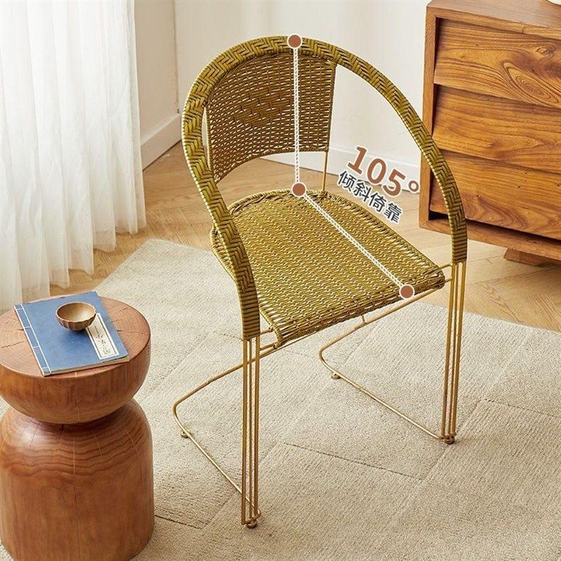 钢筋藤椅阳台扶手椅老人椅办公椅室内休闲靠背凳子户外家用椅庭院,住宅家具,阳台椅,淘宝优惠券,粉丝福利购,淘宝优惠卷