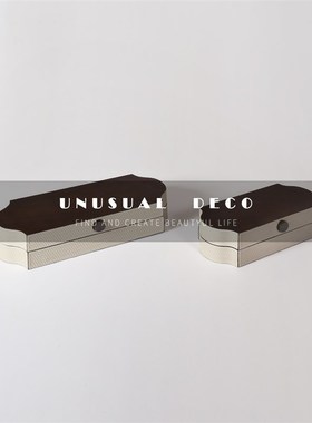 现代家居商务皮革首饰收纳盒托盘样板间售楼部书房纸巾盒桌面摆件