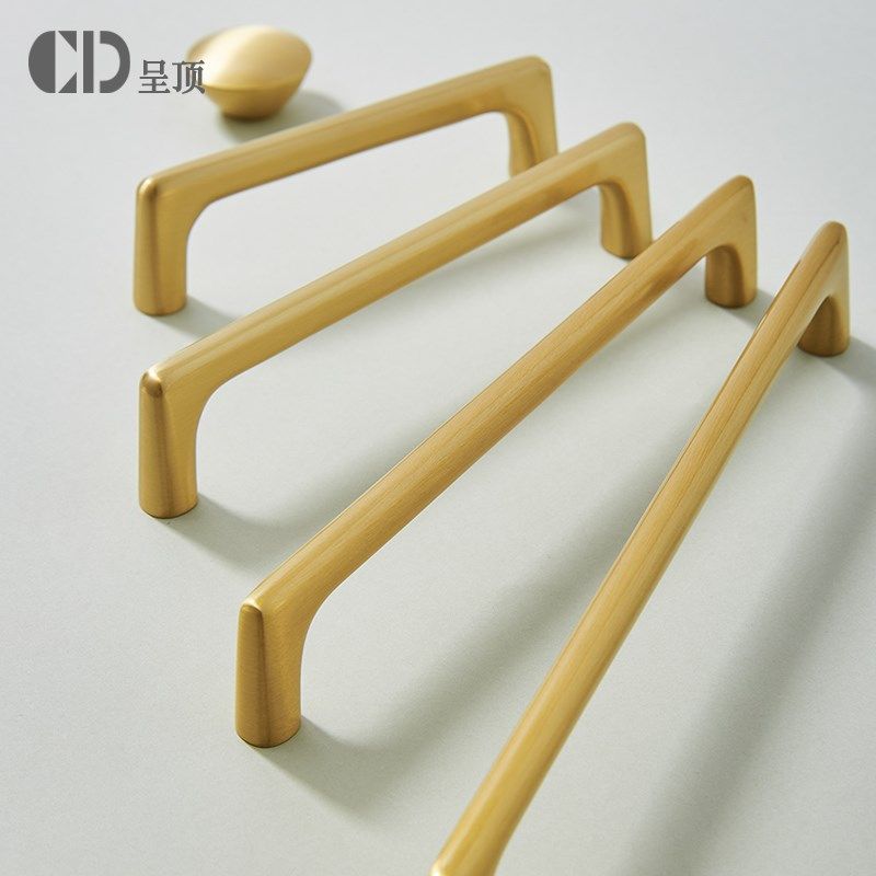 黄铜衣柜门把手橱柜抽屉床头柜现代简约全铜欧式轻奢拉手金色柜子,基础建材,小拉手,淘宝优惠券,粉丝福利购,淘宝优惠卷