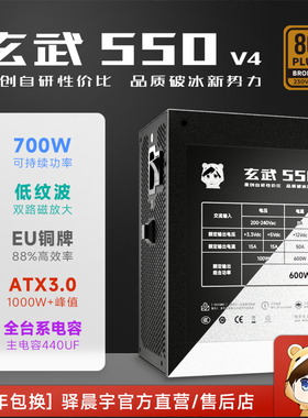 驿晨宇网络科技玄武550静音台式机电脑主机电源额定600w峰值1000w
