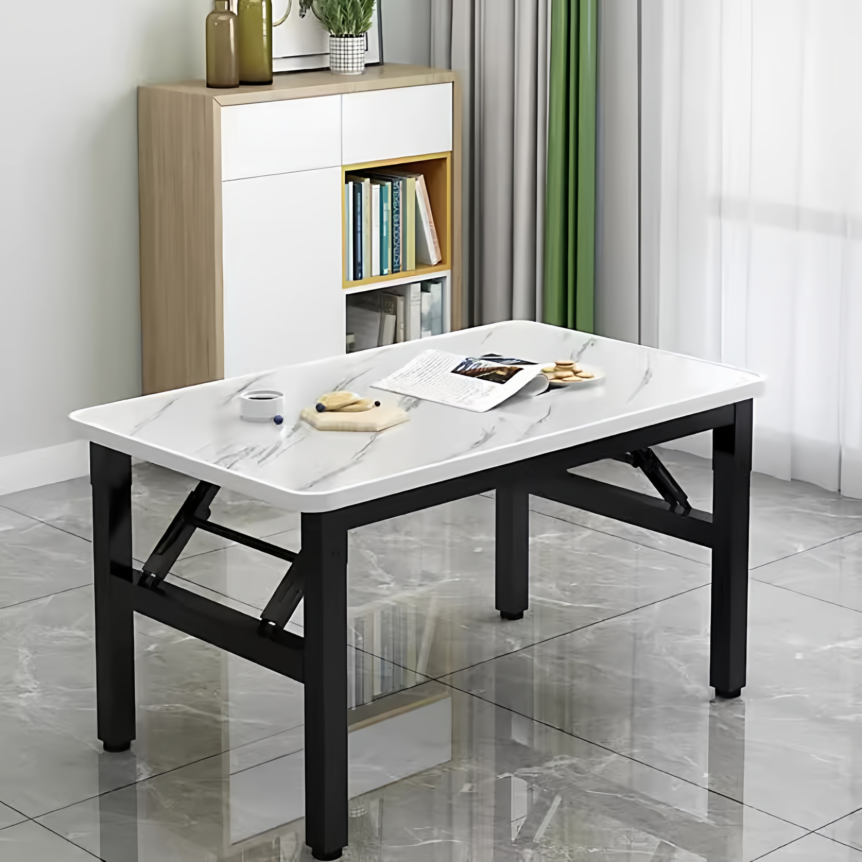 日本矮桌折叠长方形餐桌出租屋宿舍饭桌小地桌简易桌户外方形桌子