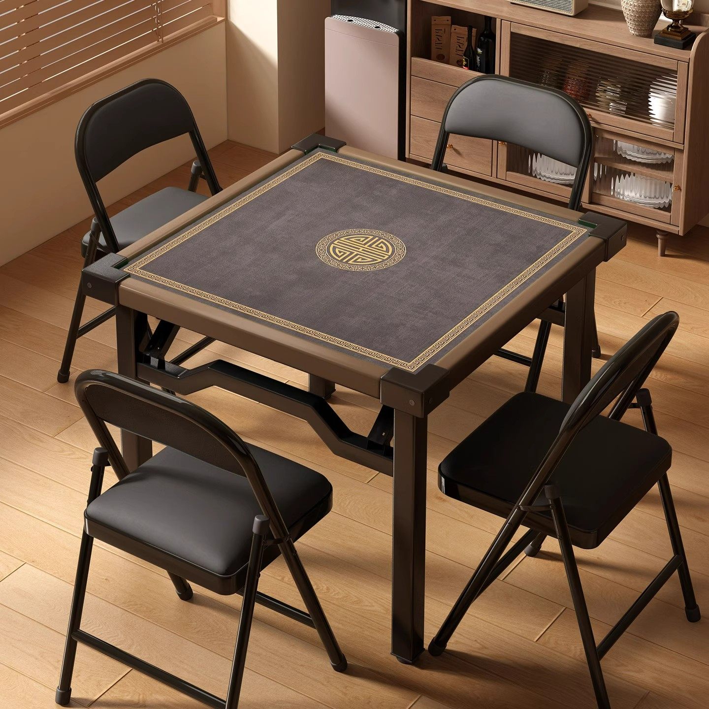 折叠麻将桌家用打牌自动发牌机