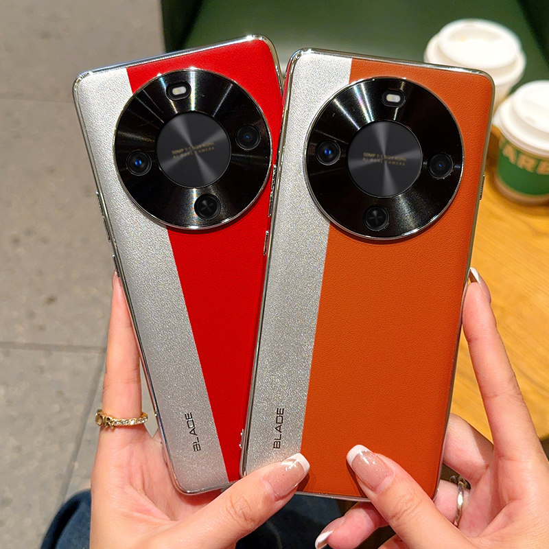 适用于华为畅享70X手机壳新款防摔的70x保护套镜头全包手机套华为麦芒30超薄外壳男女曲屏拼色官方皮纹高级感