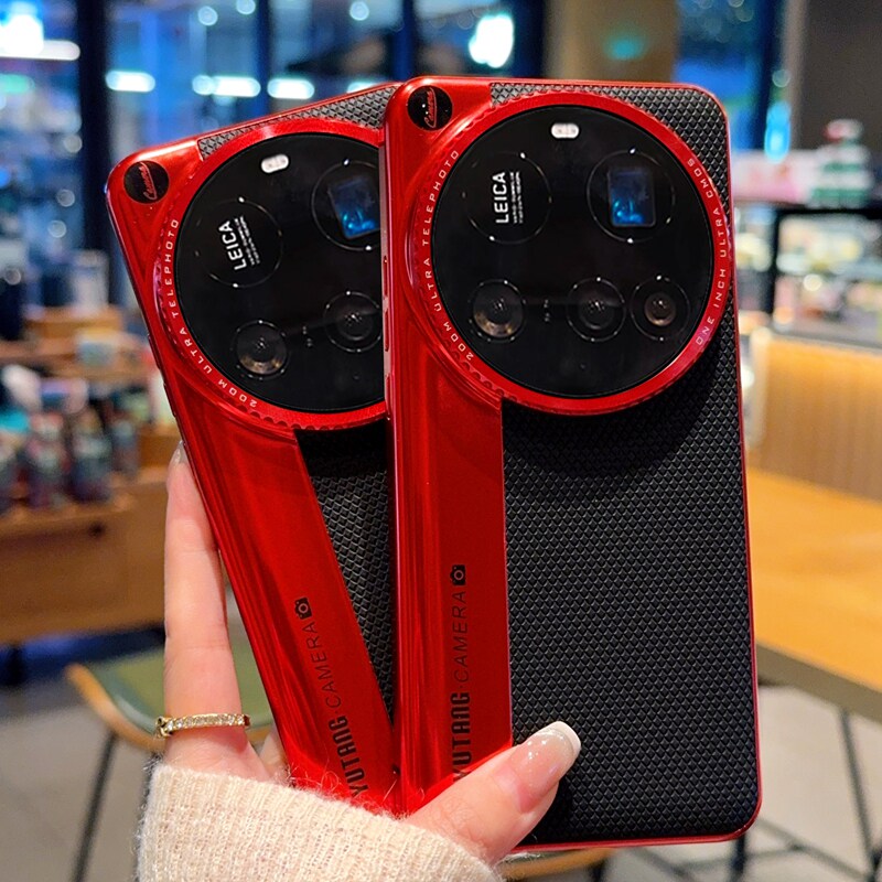 津齐适用小米15ultra手机壳高级感红色金属齿轮镜头框中国风新款Xiaomi小米15ultra保护套大孔镜头红黑色硬壳