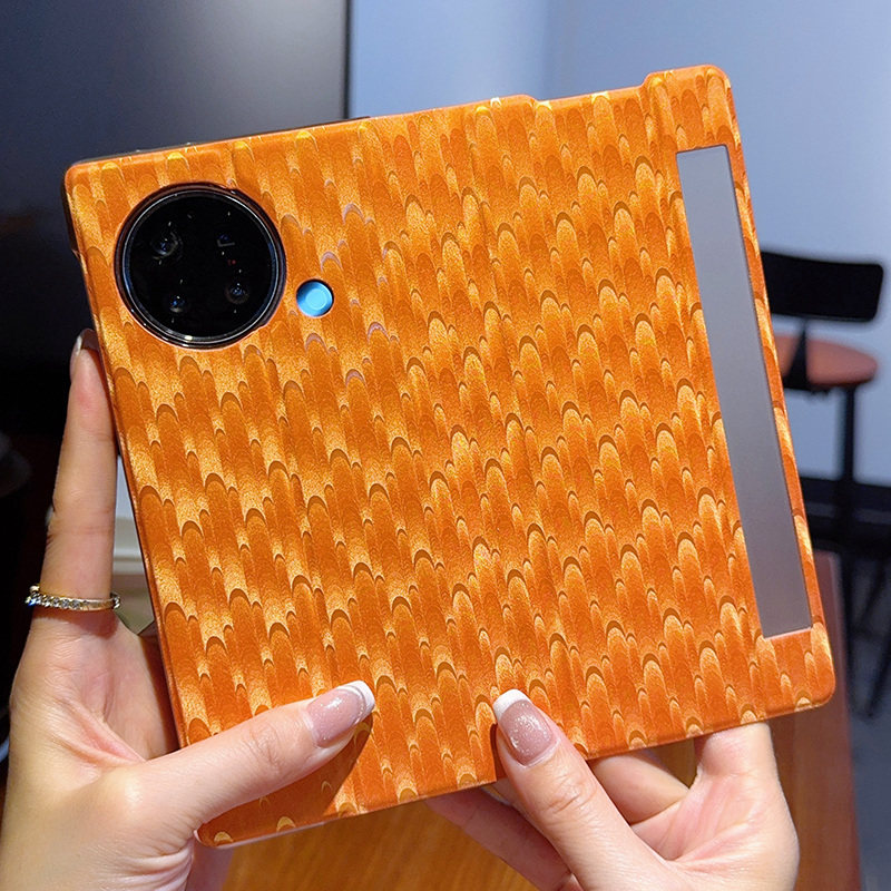 津齐适用于vivoXfold手机壳翻盖皮套全包中轴铰链磁吸智能视窗支架孔雀纹vivoXfold折叠屏奢华时尚防摔保护套