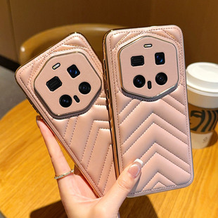 适用荣耀Magic7Pro手机壳新款素皮RSR电镀金边皮纹魔术magic6镜头全包软边防摔保护套magic5至臻版高级感女士