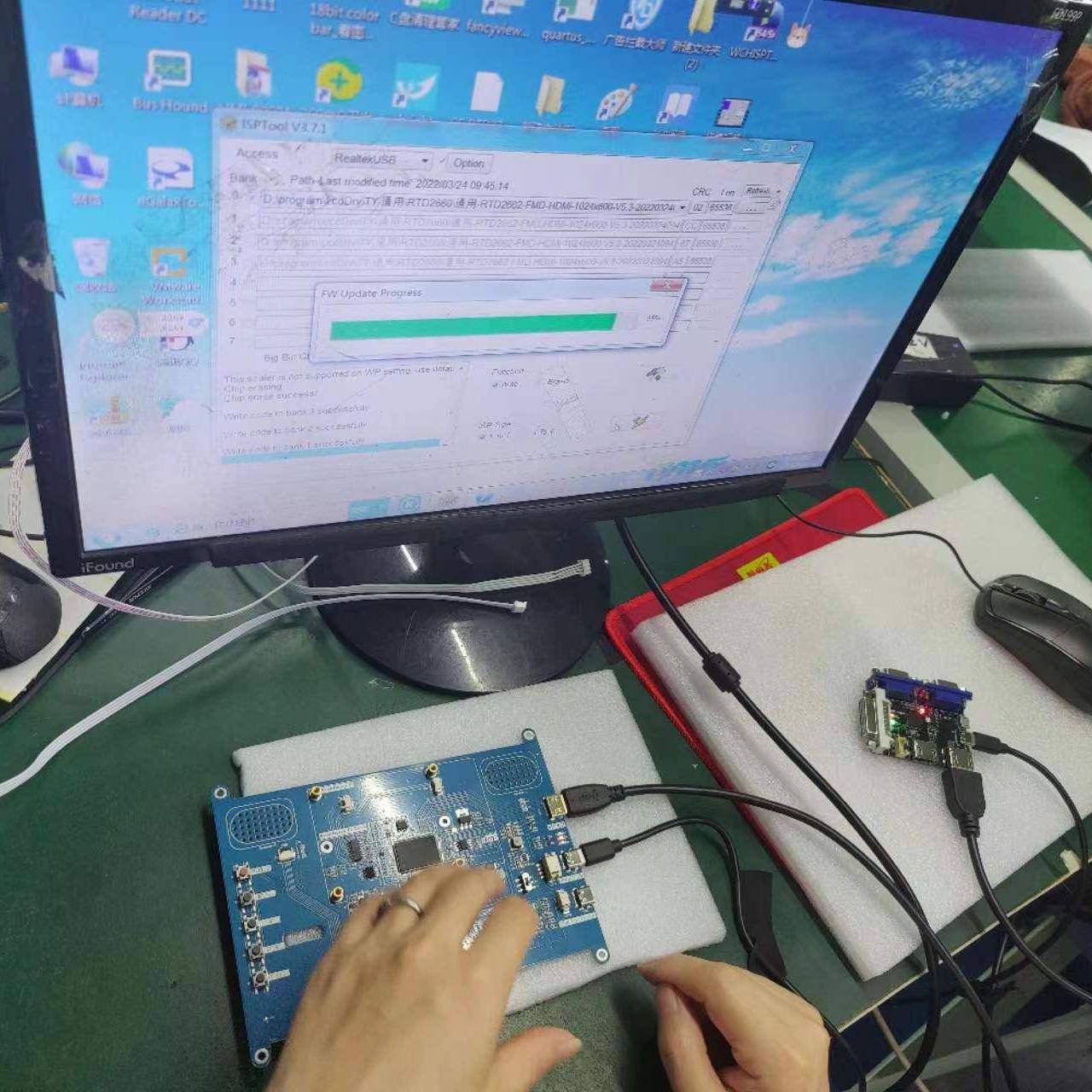 器厂家直销原装USBISPBR5T烧录升级工具RTD22812512660255D2556驱