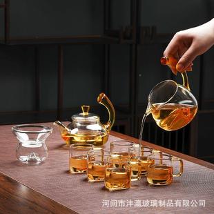家用过加厚033花茶壶玻滤水璃茶壶小号具单壶水壶蒸煮泡茶器茶茶