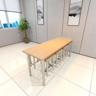 学校XKW餐食堂餐桌椅饮4饭店板餐桌椅洽谈桌椅人6人面馆连体桌椅