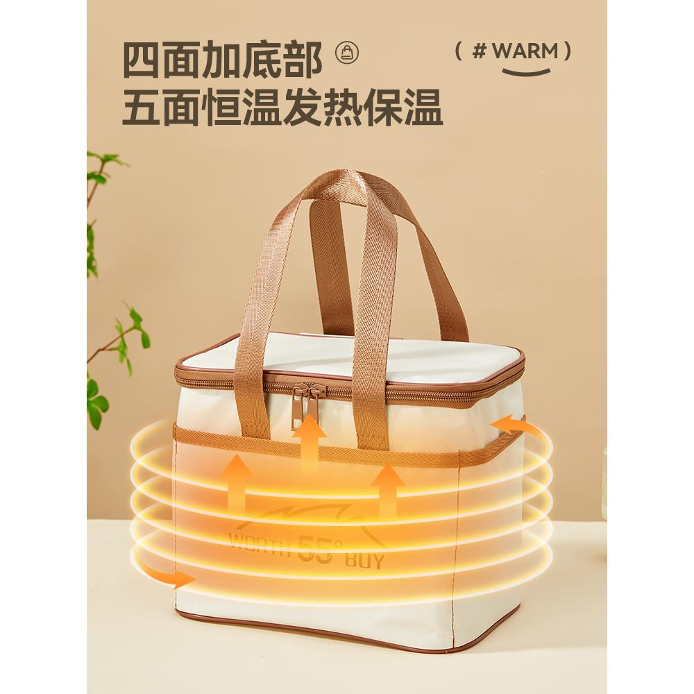 插电加热恒袋温保便温上班族带饭多饭用途大容量手提袋学生当dr76