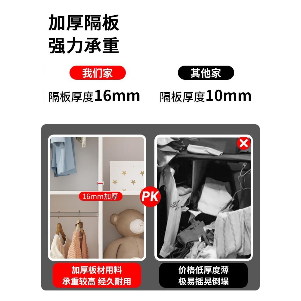 衣柜实木家用卧室小户型出租房推拉门小衣橱新款宝宝简易收纳柜子