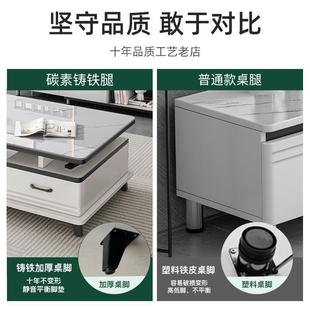 奢岩板阳台茶 茶几客轻厅家用小户简约型现代钢小化玻璃202新HOT款
