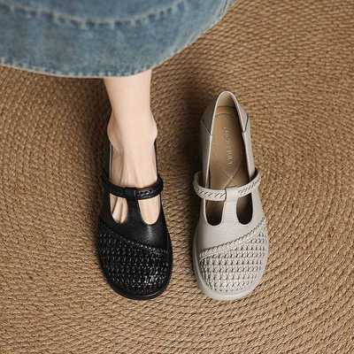 春秋季绝美巨软羊皮玛丽珍鞋女圆头单鞋女浅口高跟鞋女粗跟不累脚