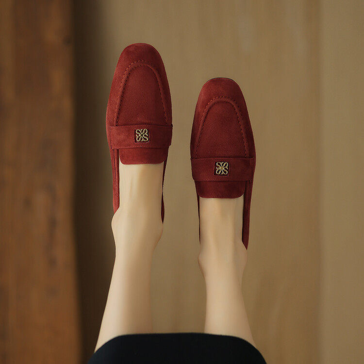 羊皮法式单鞋女2024新款春秋英伦风小皮鞋一脚蹬豆豆鞋平底乐福鞋,户外/登山/野营/旅行用品,登山鞋/徒步鞋,淘宝优惠券,粉丝福利购,淘宝优惠卷