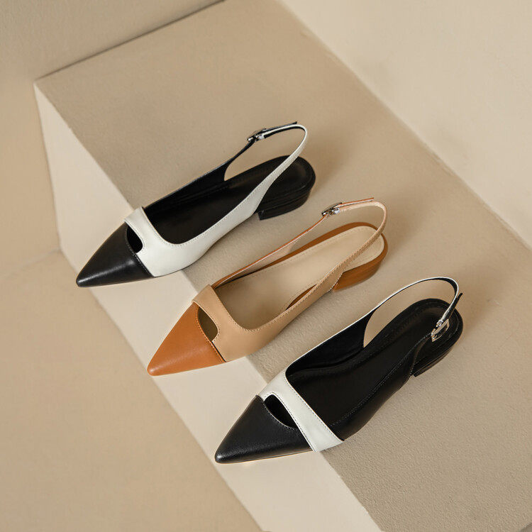 法式拼色包头凉鞋复古浅口低跟2cm单鞋夏季新款尖头小皮鞋配裙子,户外/登山/野营/旅行用品,登山鞋/徒步鞋,淘宝优惠券,粉丝福利购,淘宝优惠卷