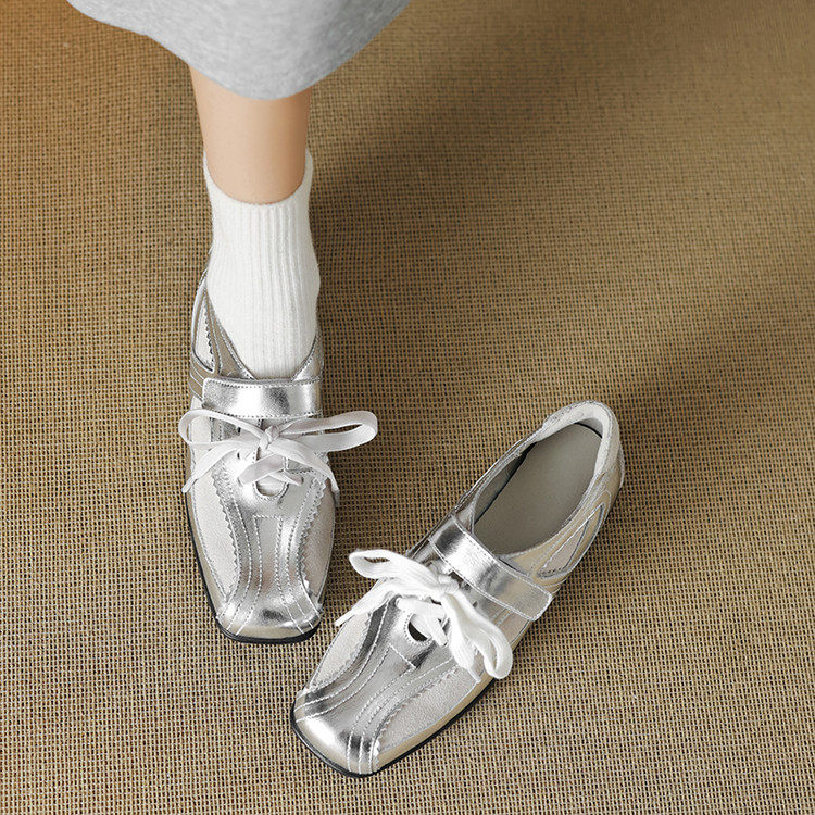 2025春季新款小众巨软拼色系带运动风时尚休闲鞋女洋气德训鞋单鞋,户外/登山/野营/旅行用品,登山鞋/徒步鞋,淘宝优惠券,粉丝福利购,淘宝优惠卷