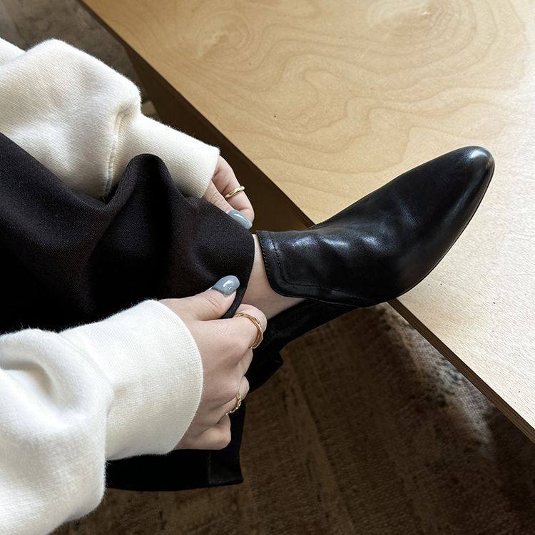 手工真皮防掉跟后松紧带单鞋女2025四季小皮鞋复古平底乐福鞋春夏,户外/登山/野营/旅行用品,登山鞋/徒步鞋,淘宝优惠券,粉丝福利购,淘宝优惠卷