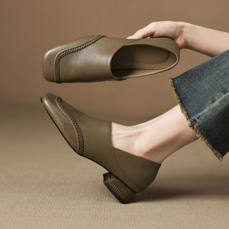 成都手工女鞋法式复古低跟小皮鞋女真皮方头深口单鞋通勤乐福鞋,户外/登山/野营/旅行用品,登山鞋/徒步鞋,淘宝优惠券,粉丝福利购,淘宝优惠卷