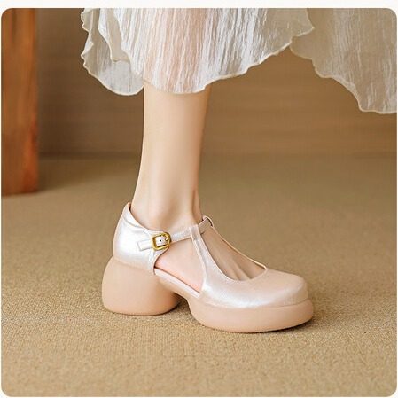 复古网纱透气亮片一字带包头凉鞋女夏新款百搭气质尖头粗跟高跟鞋,户外/登山/野营/旅行用品,登山鞋/徒步鞋,淘宝优惠券,粉丝福利购,淘宝优惠卷