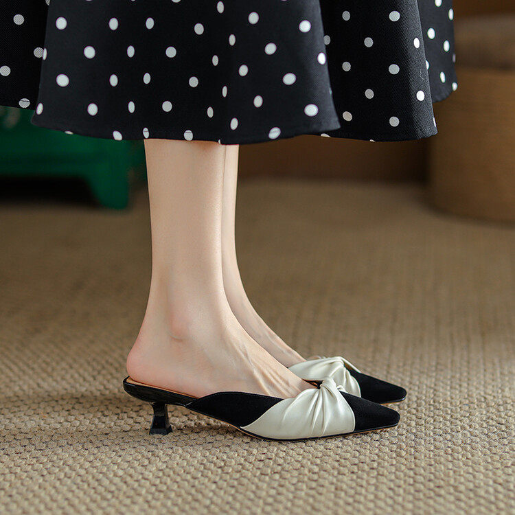 夏季法式小香风包头半拖鞋女外穿气质休闲尖头小猫跟懒人鞋穆勒鞋,户外/登山/野营/旅行用品,登山鞋/徒步鞋,淘宝优惠券,粉丝福利购,淘宝优惠卷