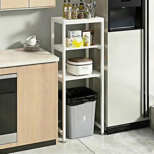 厨房垃圾桶上方置物架扫地机器人收纳架客厅多层纸篓落地放置钢架