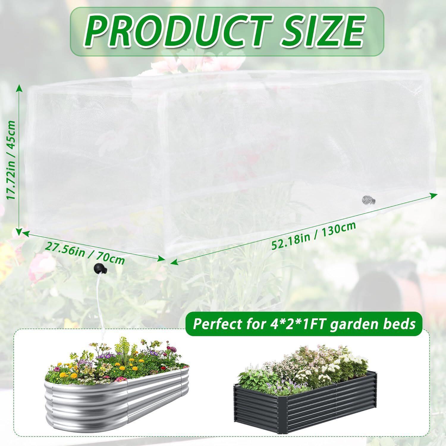 松紧扣植物花床防虫网罩花园网害虫屏障蔬菜水果保护罩防虫网