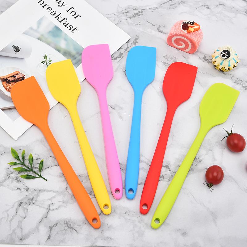 大号28CM75克硅胶一体刮刀 实色牛油抹刀 搅拌奶油刀 烘焙工具赠