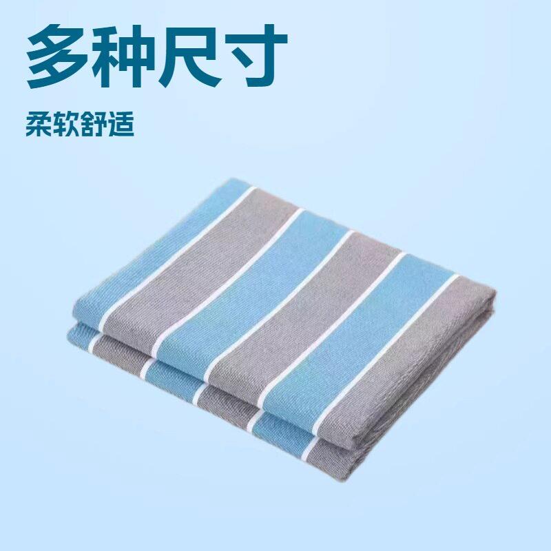 老粗布床学校上下铺人床上用品全棉三件套蓝灰条纹床棉