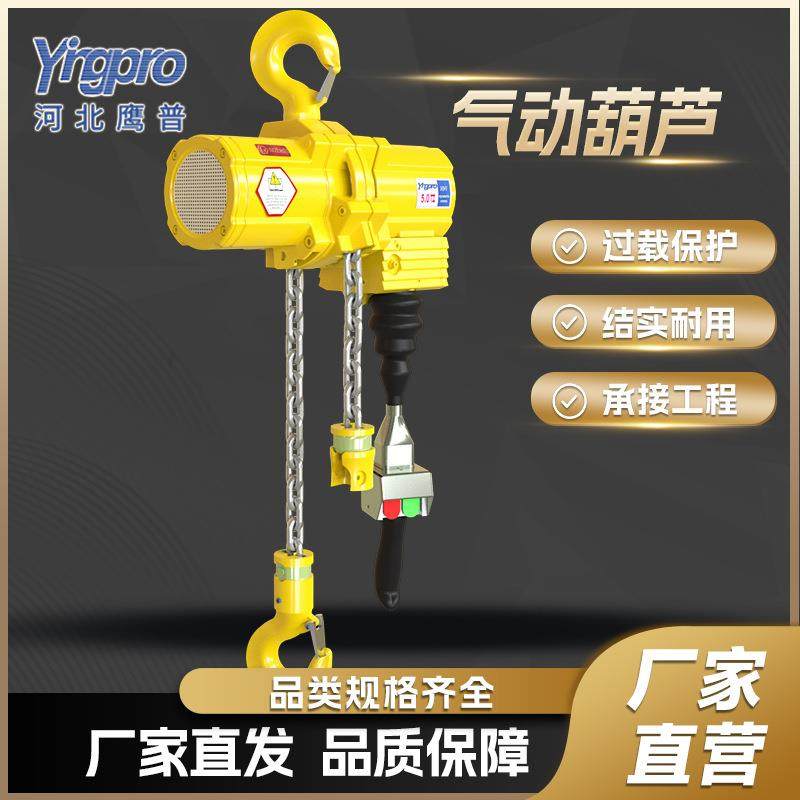 鹰普气动葫芦厂家矿用风动葫芦快速起重煤矿船舶链条防爆气动葫芦
