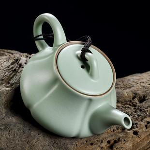 过滤家用小单壶茶具开片可养 汝窑茶壶陶瓷功夫茶具茶壶汝瓷套装