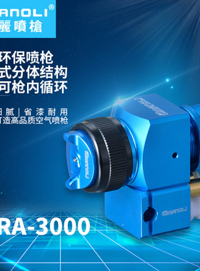 明丽喷枪WRA-3000低压蓝枪LVMP轻量化微调机器人机械手自动喷枪