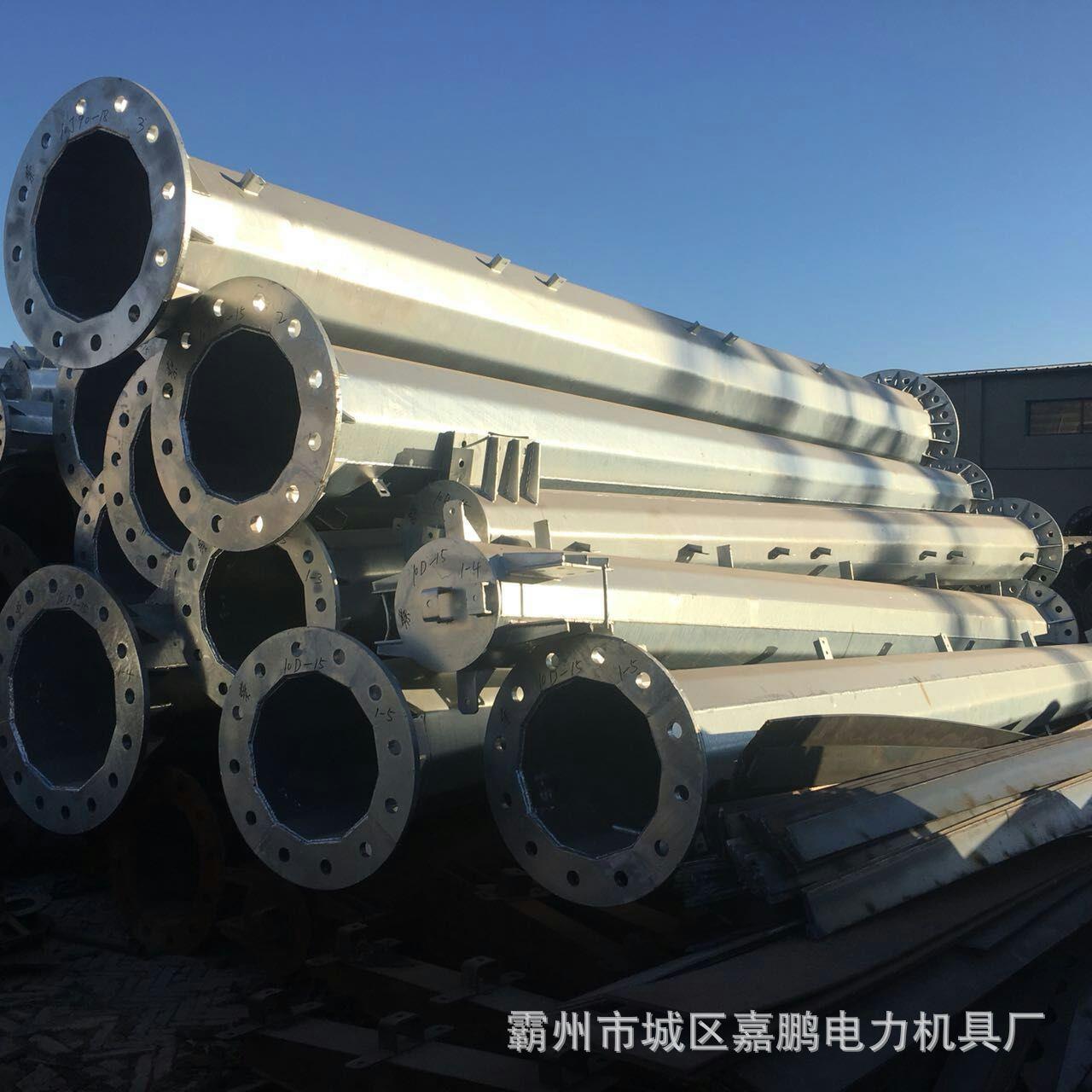 35KV电力输电架线钢管杆 量大优惠高压独管塔 承接钢管桩基础打桩