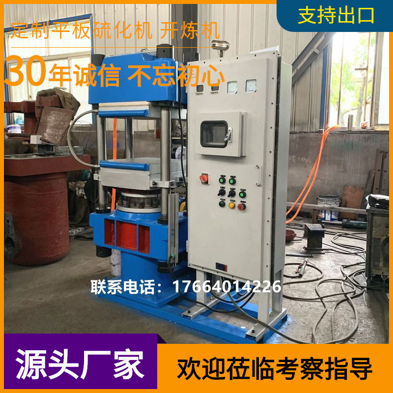 厂家供应防爆硫化机 同层电加热水冷却压力机 PLC触摸屏控制压机