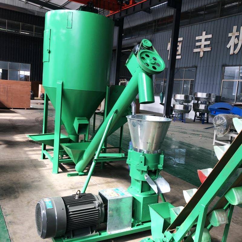 广西麦麸玉米鸡鸭鹅饲料颗粒机草粉豆粕平模饲料颗粒机