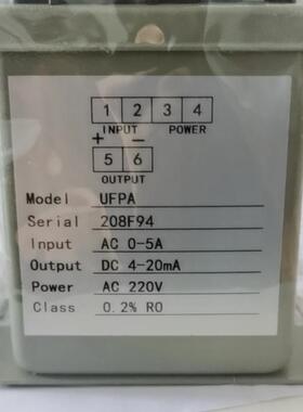 电流变送器FPDH-20~600V4~20mA220VAC 输出：双路4-20MA，