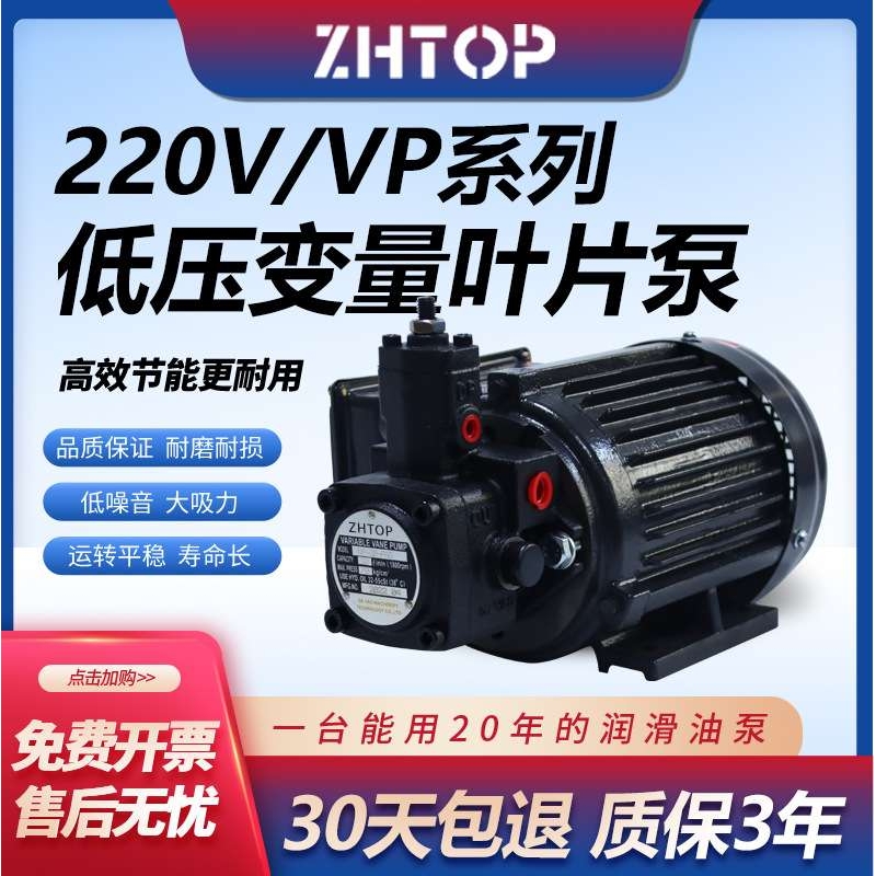 液压变量叶片泵VP-20-FA3/VP-30/40-FA3高压油泵泵头220V油泵电机