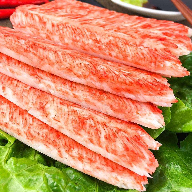 蟹皇世佳 V型蟹柳 1kg 约55条模拟V形蟹柳蟹肉棒日料寿司火锅蟹柳