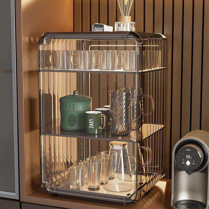 家用杯子收纳置物架防尘桌面厨房红酒杯办公室茶几玻璃杯子置物盒